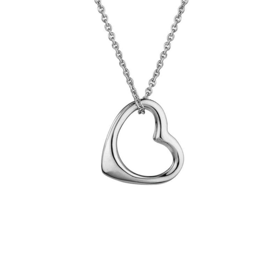 Jewelry Smyth Jewelers | Sterling Silver Open Heart Pendant Necklace