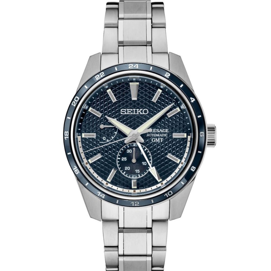 Timepieces Seiko | Seiko Presage Sharp-Edged Series Gmt Limited Edition Blue Dial Spb303