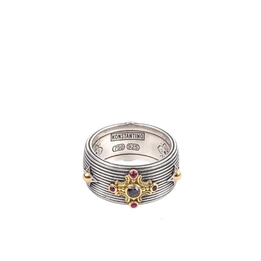 Jewelry Konstantino | Konstantino Royal Blossom 10.5Mm Wide Band