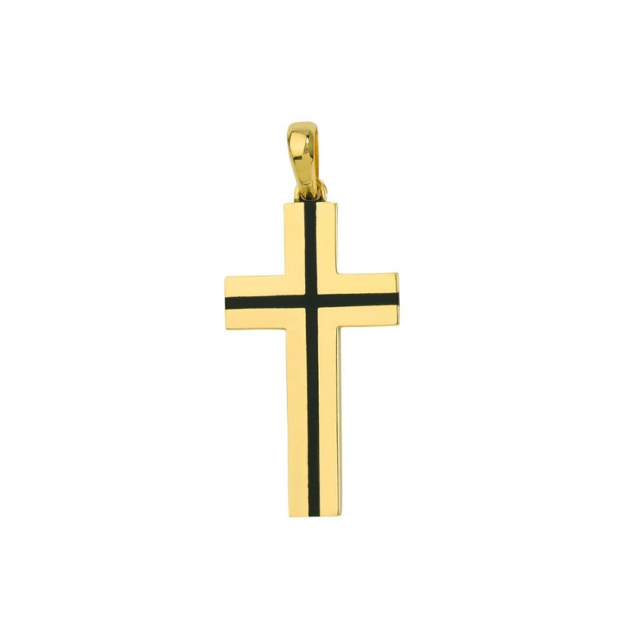 Jewelry Smyth Jewelers | 14Y Fancy Black Enamel Accent Cross