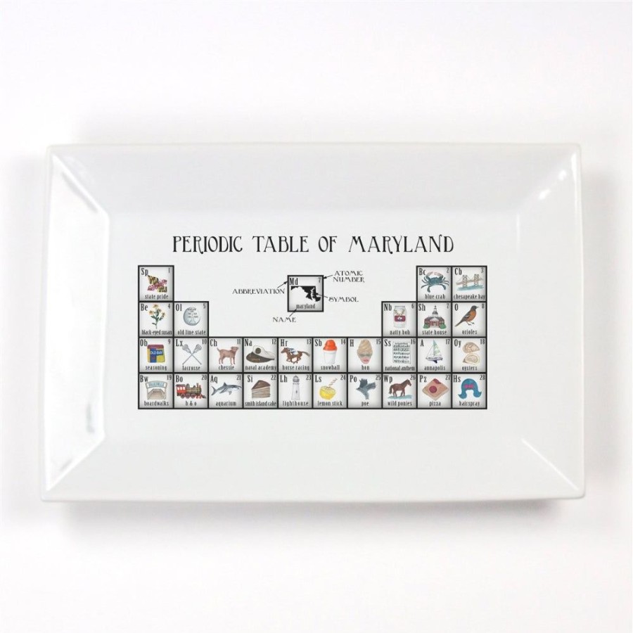 Gifts Dishique | Dishique Periodic Table Of Maryland Platter