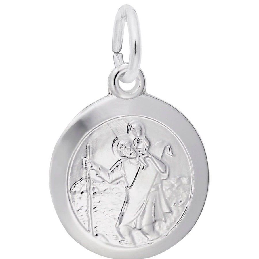 Jewelry Rembrandt | Sterling Silver Small St .Christopher Charm