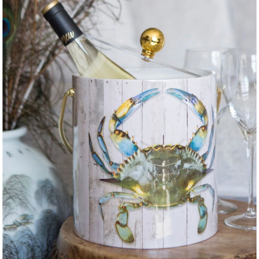 Gifts Galleyware | Galleyware Blue Crab Ice Bucket