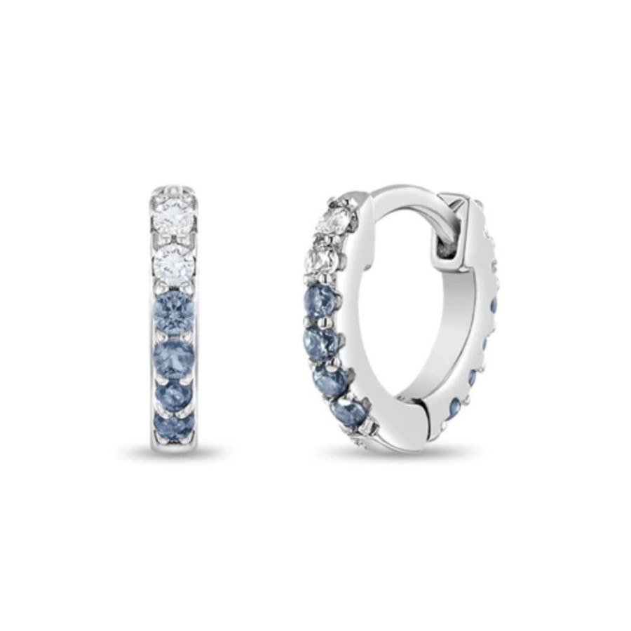 Jewelry Smyth Jewelers | Children'S Double Sided Prong Cz Hoop Earrings