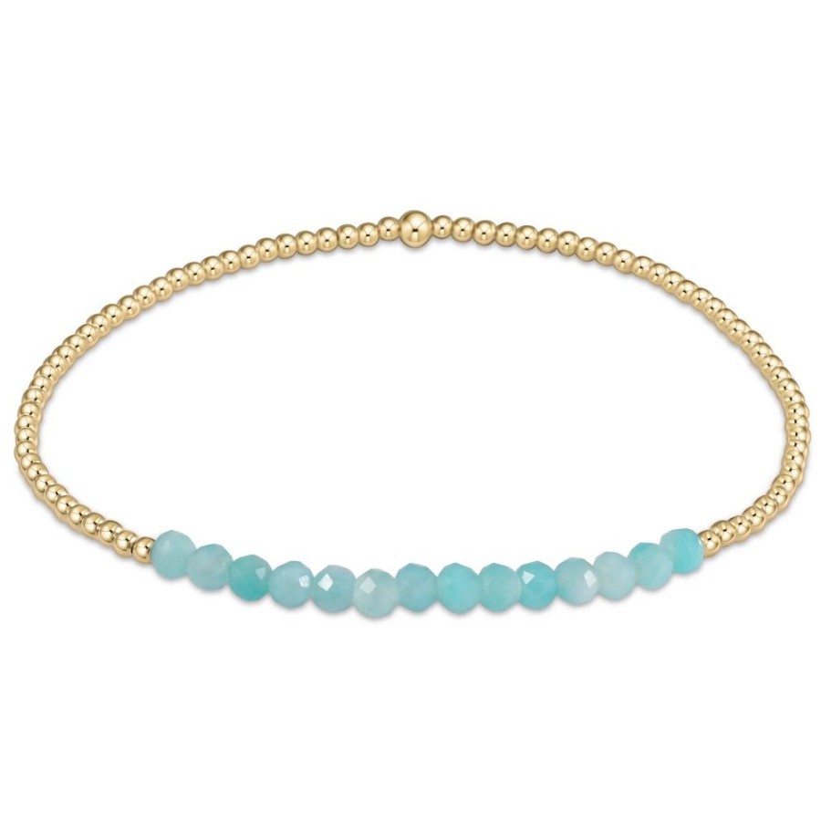 Jewelry enewton | Enewton Gold Bliss Gemstone 2Mm Bead Bracelet