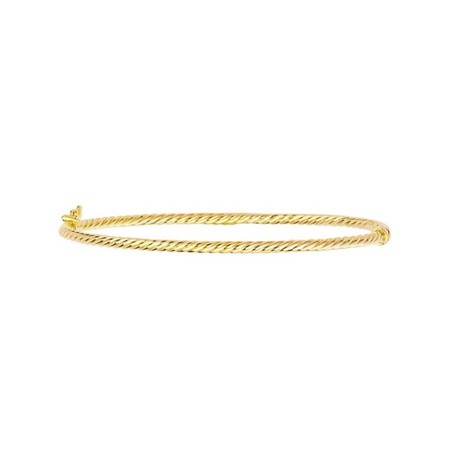 Jewelry Smyth Jewelers | 14K Ridged Hinged Bangle Bracelet