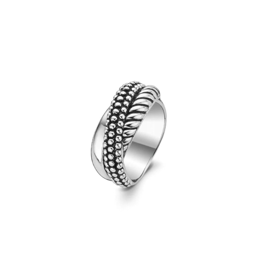 Jewelry TI SENTO - Milano | Ti Sento Sterling Silver Cross Over Ring