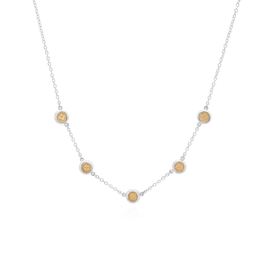 Jewelry Anna Beck | Anna Beck Classic Smooth Rim Station Necklace