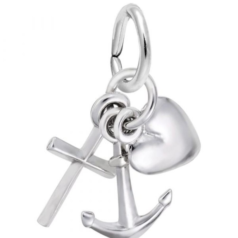 Jewelry Rembrandt | Sterling Silver Faith Hope & Charity Charm