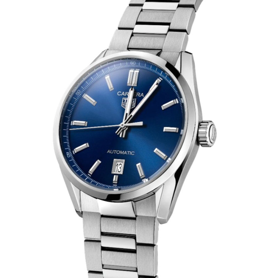 Timepieces TAG Heuer | Tag Heuer Gents Carrera 39Mm Automatic - Blue/Steel