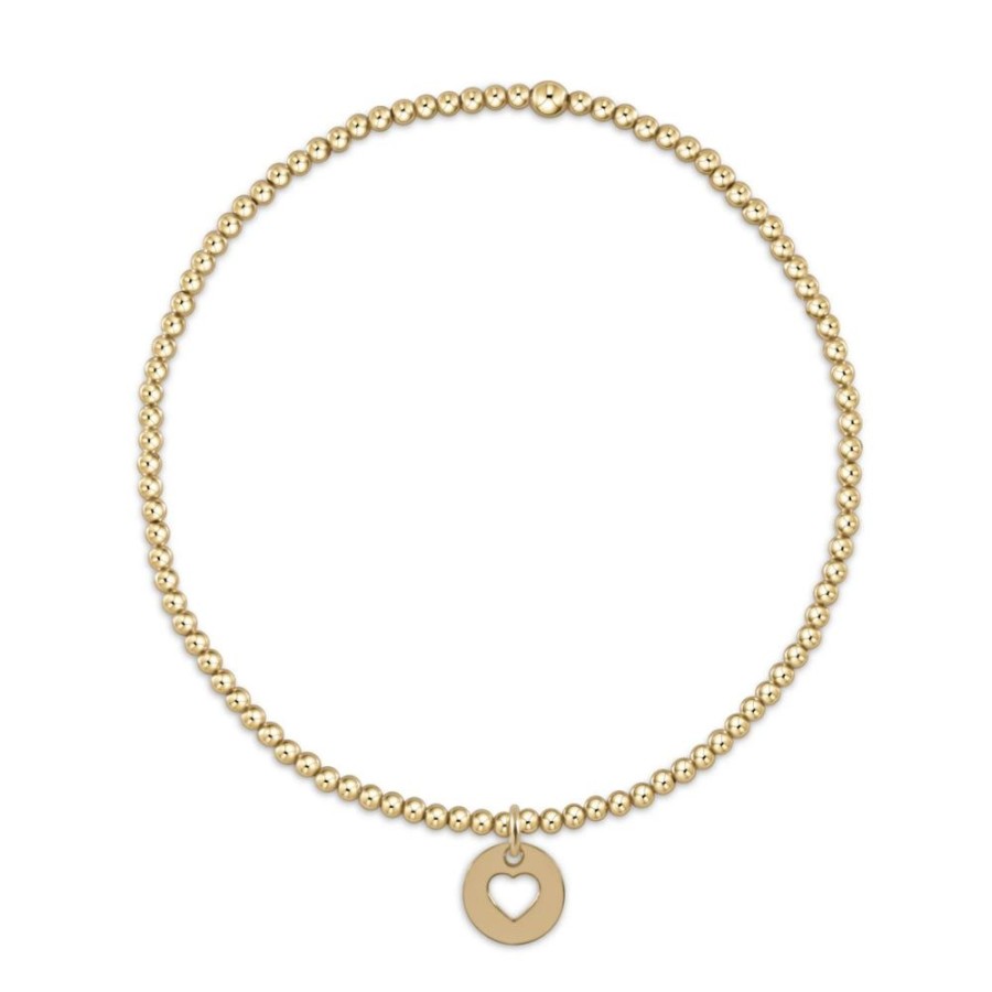 Jewelry enewton | Enewton Classic Gold 2Mm Bead Bracelet - Love Small Gold Disc