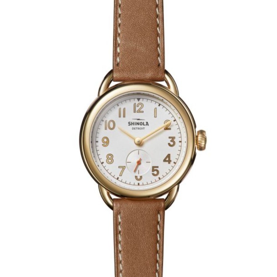 Timepieces Shinola | Shinola Ladies Runabout 36Mm Gold Tone