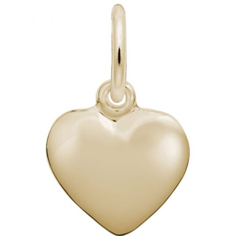 Jewelry Rembrandt | 14K Yellow Gold Puffed Heart Charm