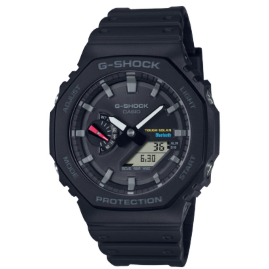 Timepieces G-SHOCK | G-Shock Analog Digital Solar Smartphone Link Black Gab2100-1A