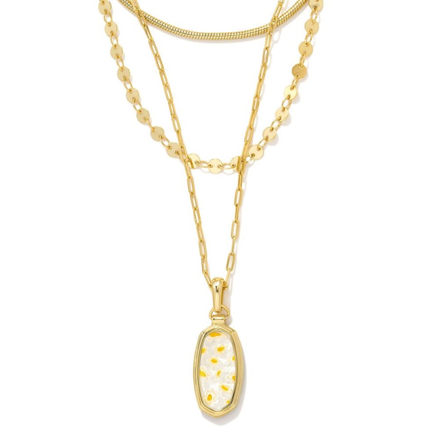 Jewelry Kendra Scott | Kendra Scott Framed Dani Gold Triple Strand Necklace