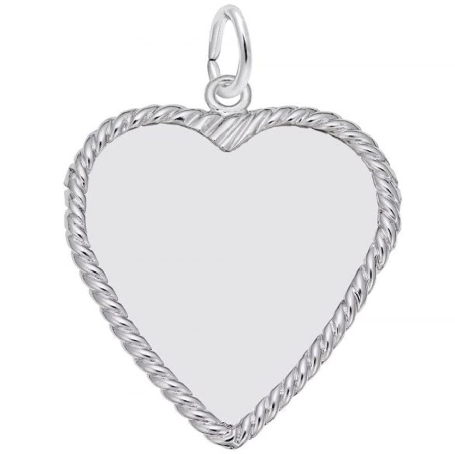 Jewelry Rembrandt | Sterling Silver Rope Heart Charm