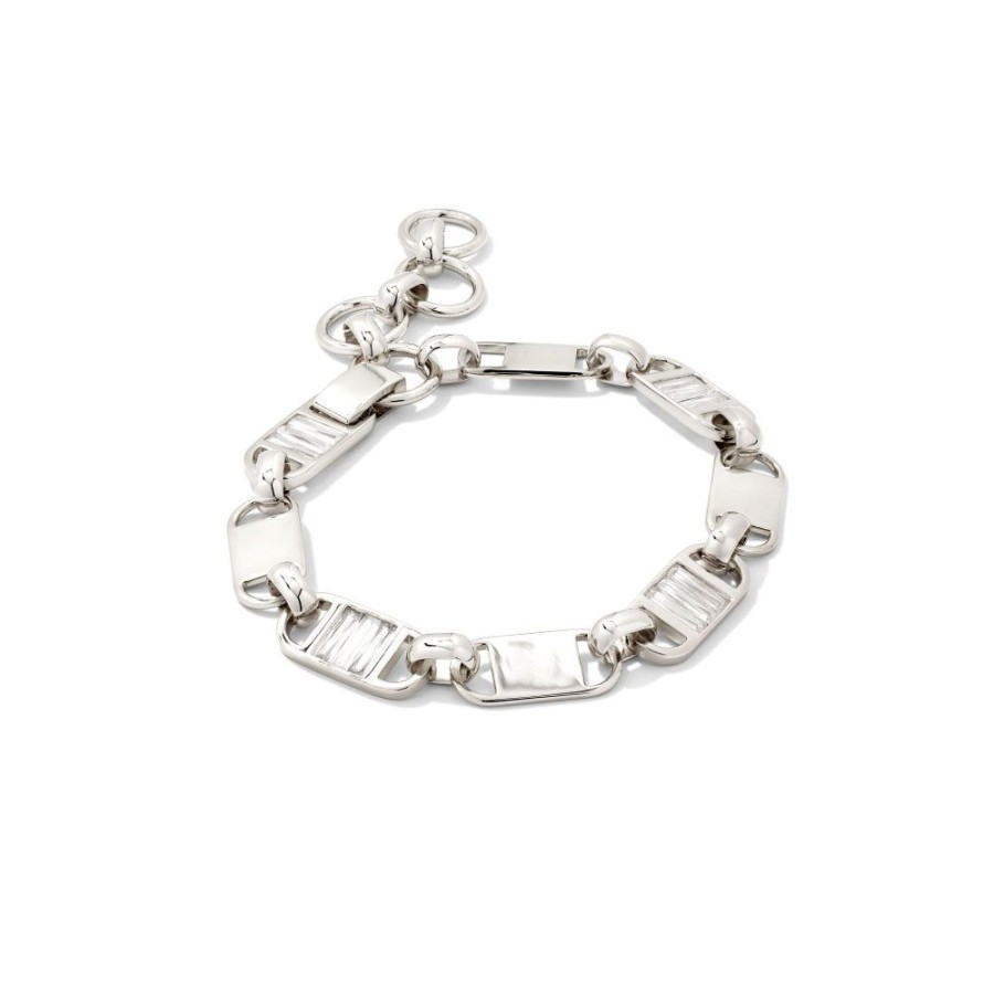 Jewelry Kendra Scott | Kendra Scott Jessie Chain Bracelet With White Crystal