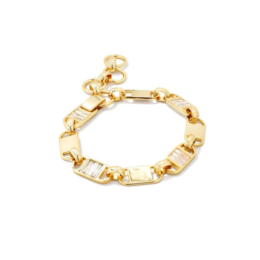 Jewelry Kendra Scott | Kendra Scott Jessie Chain Bracelet With White Crystal