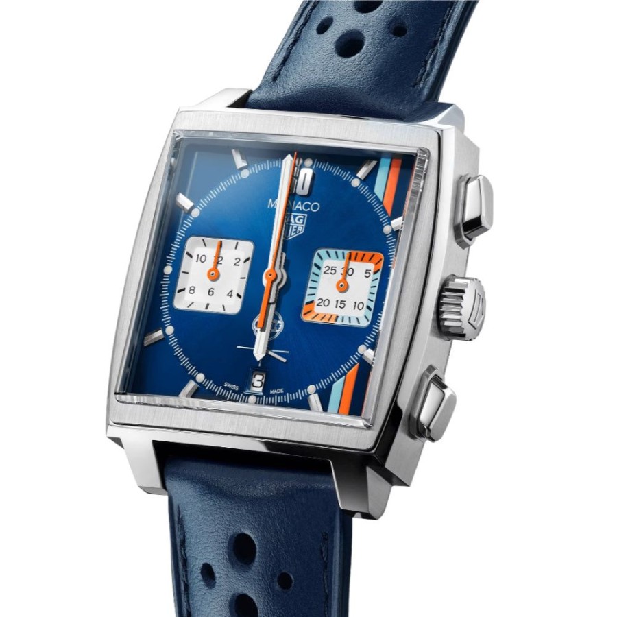 Timepieces TAG Heuer | Tag Heuer Monaco X Gulf Automatic 39Mm - Blue