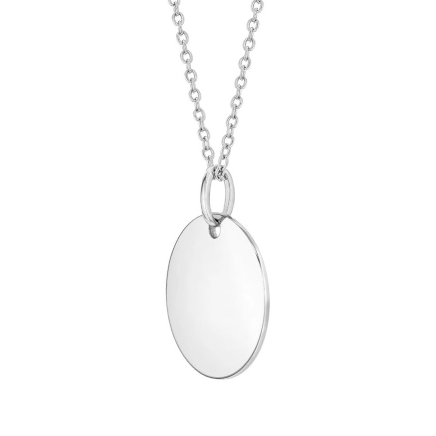 Jewelry Smyth Jewelers | Children'S Sterling Silver Small Engravable Round Disc Necklace