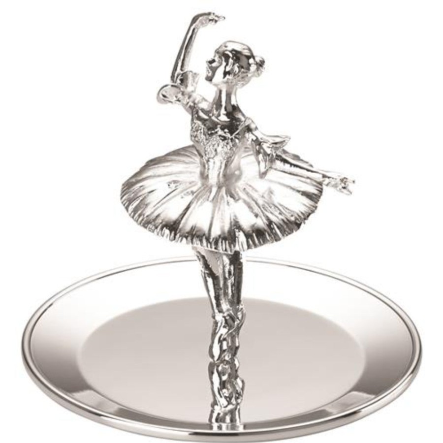 Gifts Reed u0026 Barton | Reed & Barton Ballerina Modern Classic Silver-Plated Ring Holder / Tr