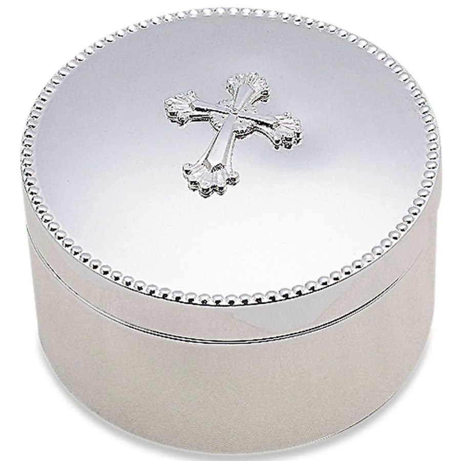 Gifts Reed u0026 Barton | Reed & Barton Abbey Cross Silverplate Keepsake Box