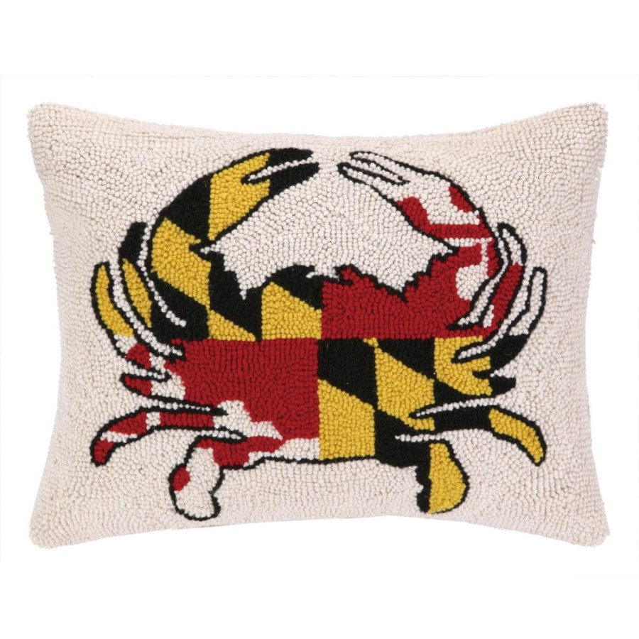 Gifts Peking Handicraft | Maryland Flag Crab Pillow