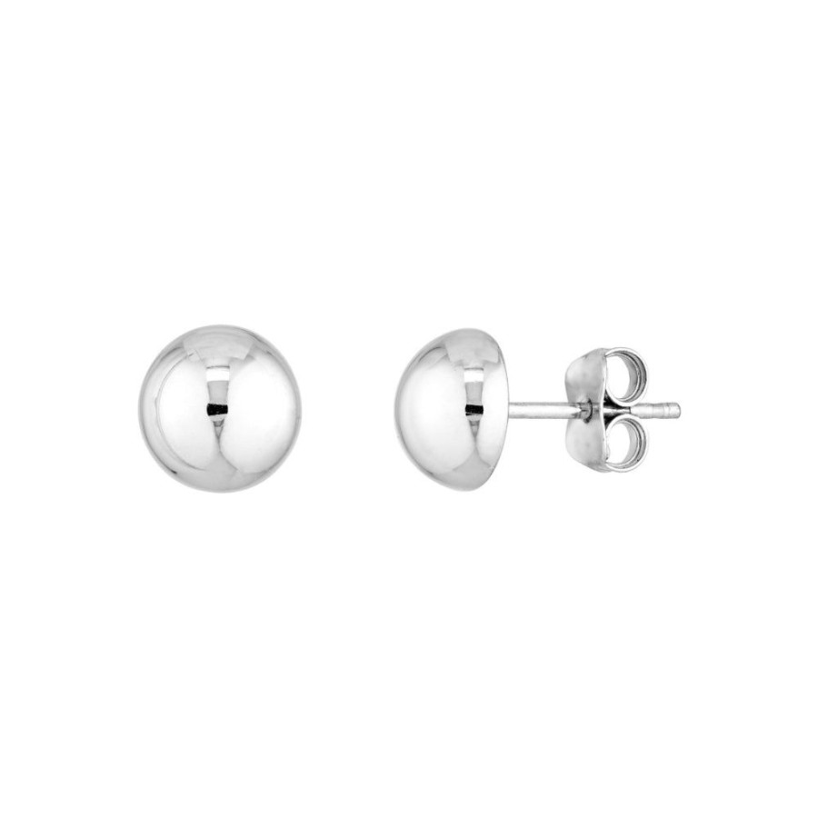 Jewelry Smyth Jewelers | Sterling Silver Half Bead Stud Earrings