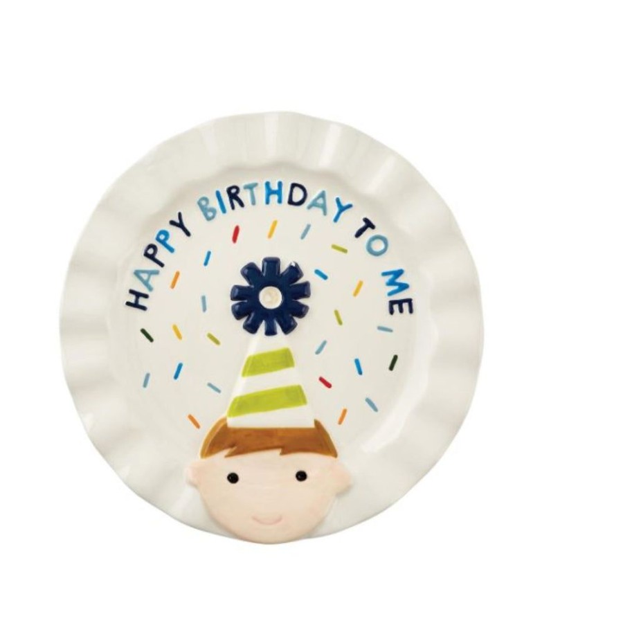 Gifts Mud Pie | Mud Pie Birthday Boy Candle Plate