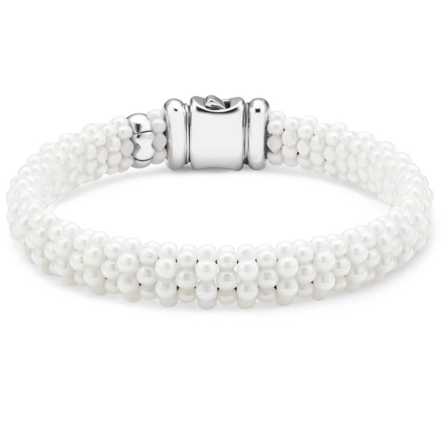 Jewelry Lagos | Lagos White Caviar 9Mm Ceramic Beaded Bracelet