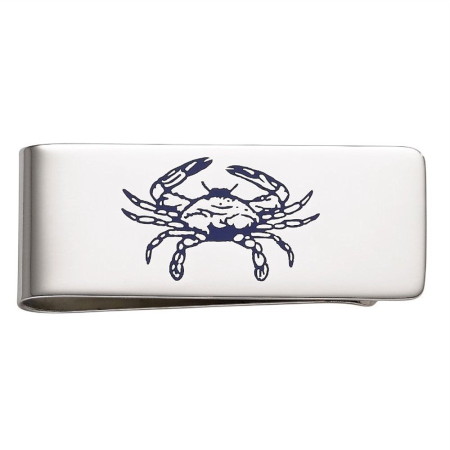 Gifts J T Inman | Sterling Silver Blue Crab Money Clip