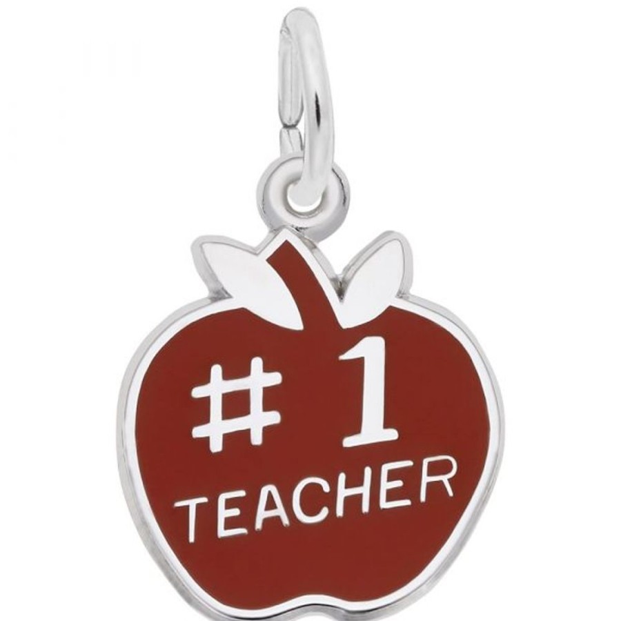 Jewelry Rembrandt | Sterling Silver Number One Teacher Charm