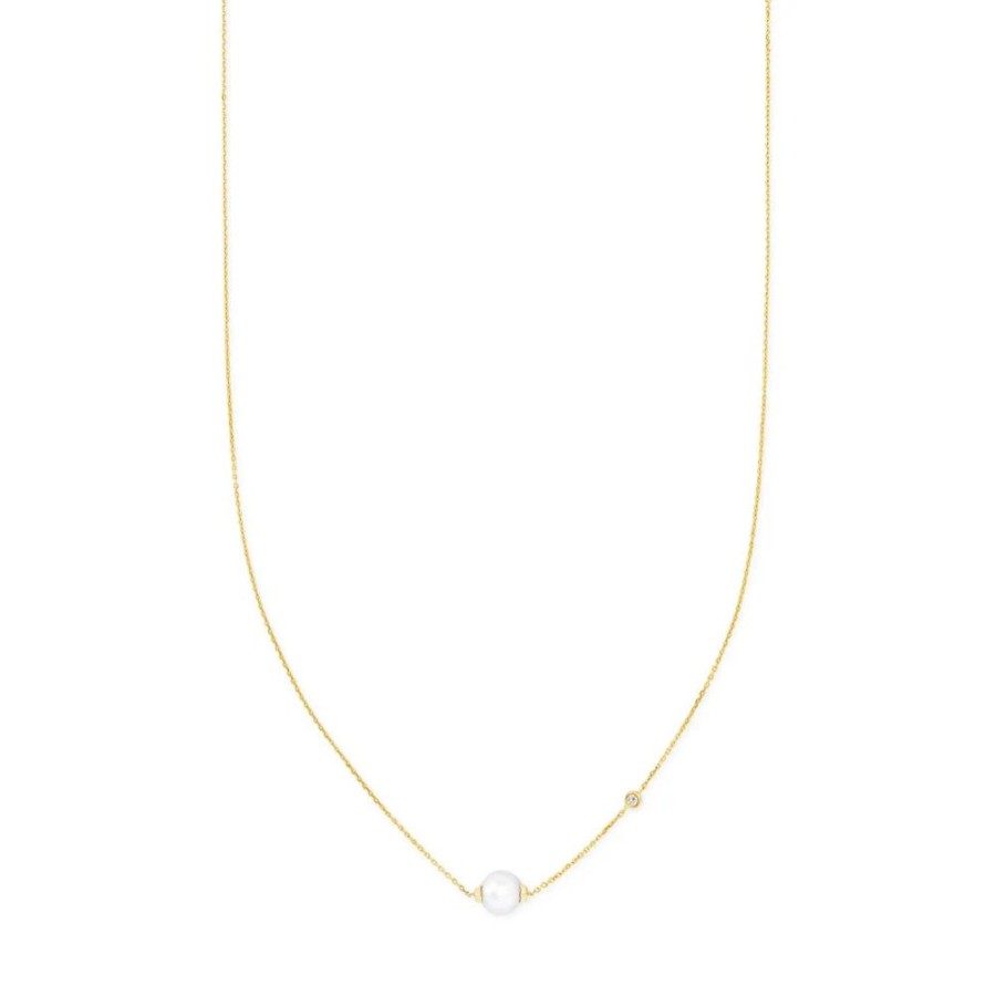 Jewelry Kendra Scott | Kendra Scott Cathleen 14K Yellow Gold Pendant Necklace In Pearl