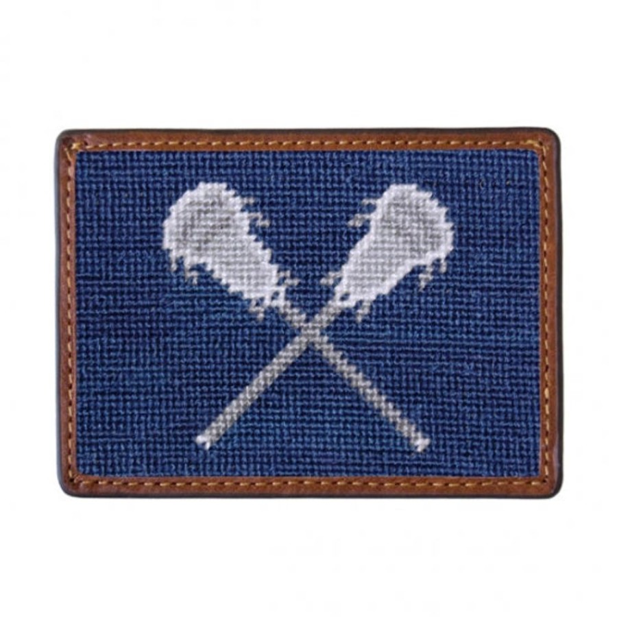 Gifts Smathers u0026 Branson | Smathers & Branson Lacrosse Sticks Needlepoint Card Wallet