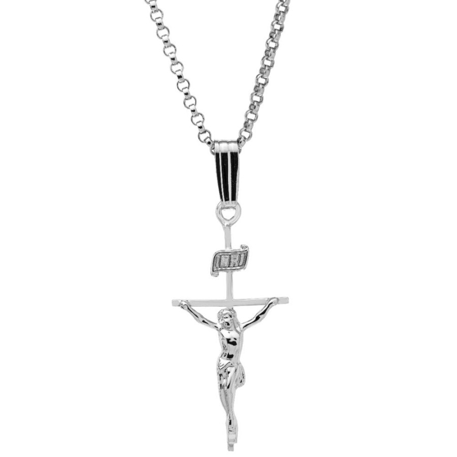 Jewelry Smyth Jewelers | Sterling Silver Crucifix Necklace 18"