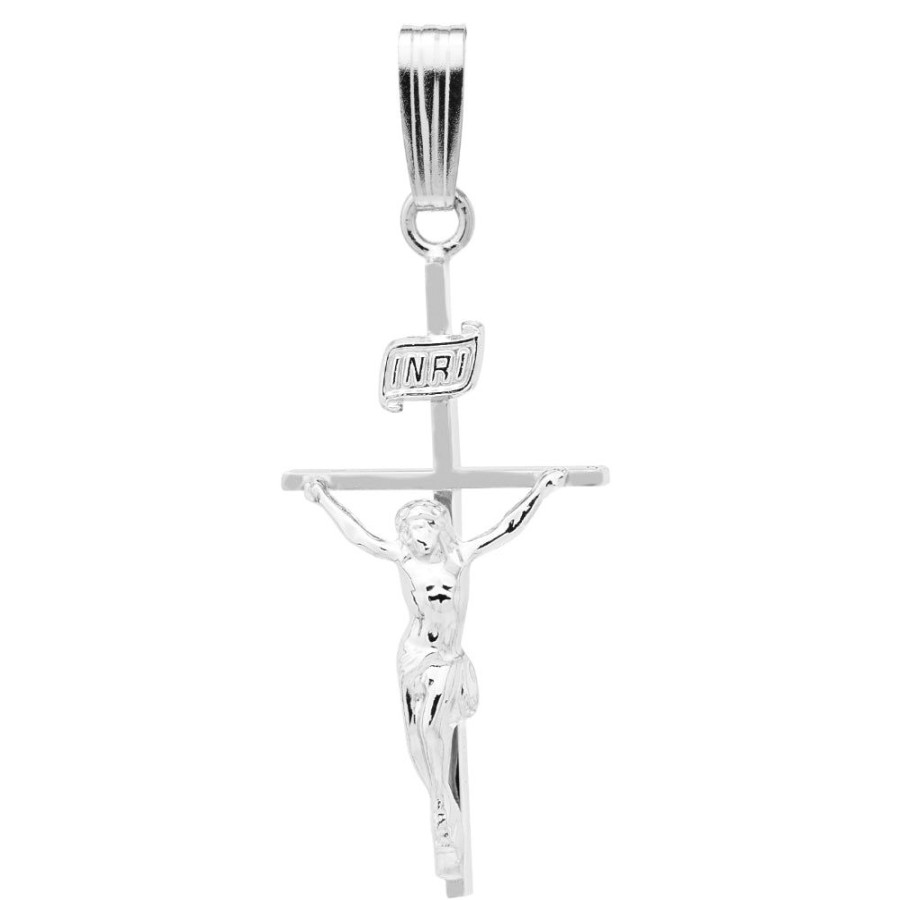 Jewelry Smyth Jewelers | Sterling Silver Crucifix Necklace 18"