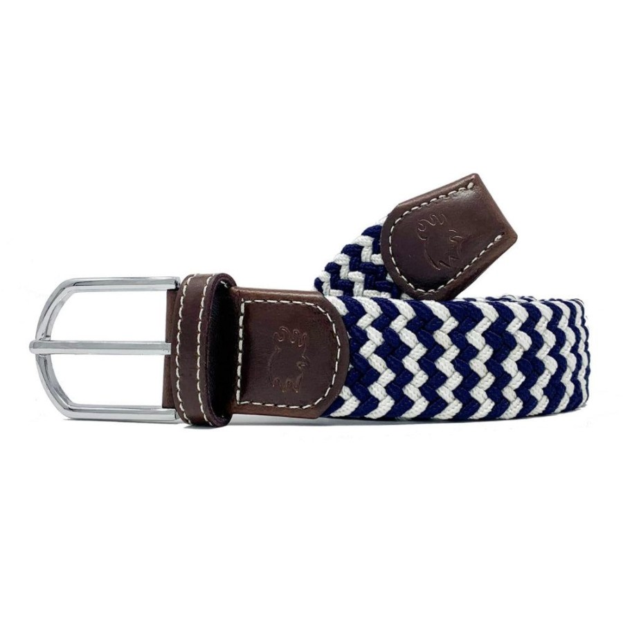 Gifts Roostas | Roostas The Cape Cod Two Toned Woven Stretch Belt