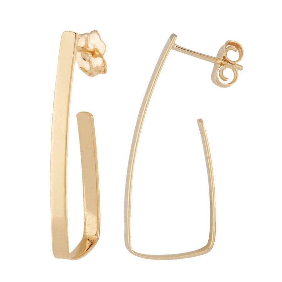 Jewelry Smyth Jewelers | 14K Yellow Gold Flat J Hoop Earring