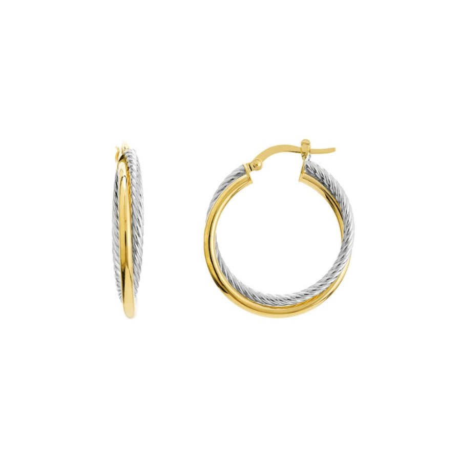 Jewelry Smyth Jewelers | 14K Gold Two Tone Hoop Earrings