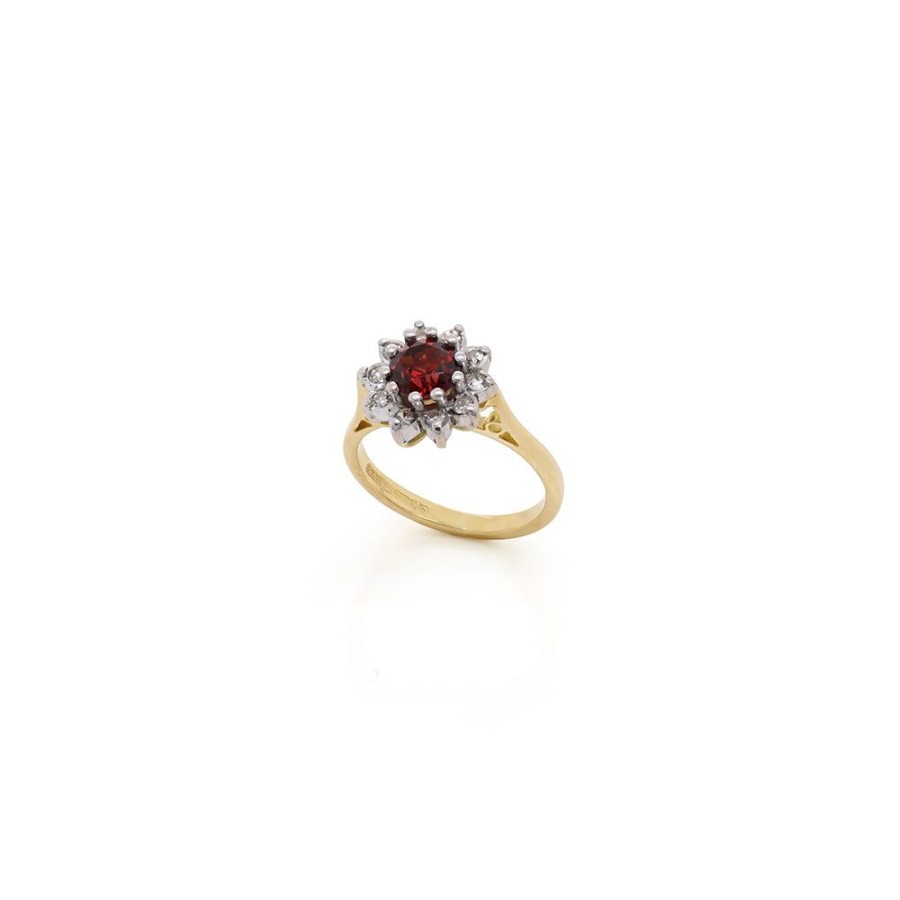 Jewelry Smyth Jewelers | Estate 18K Pyrope Spessartine Garnet & Diamond Ring