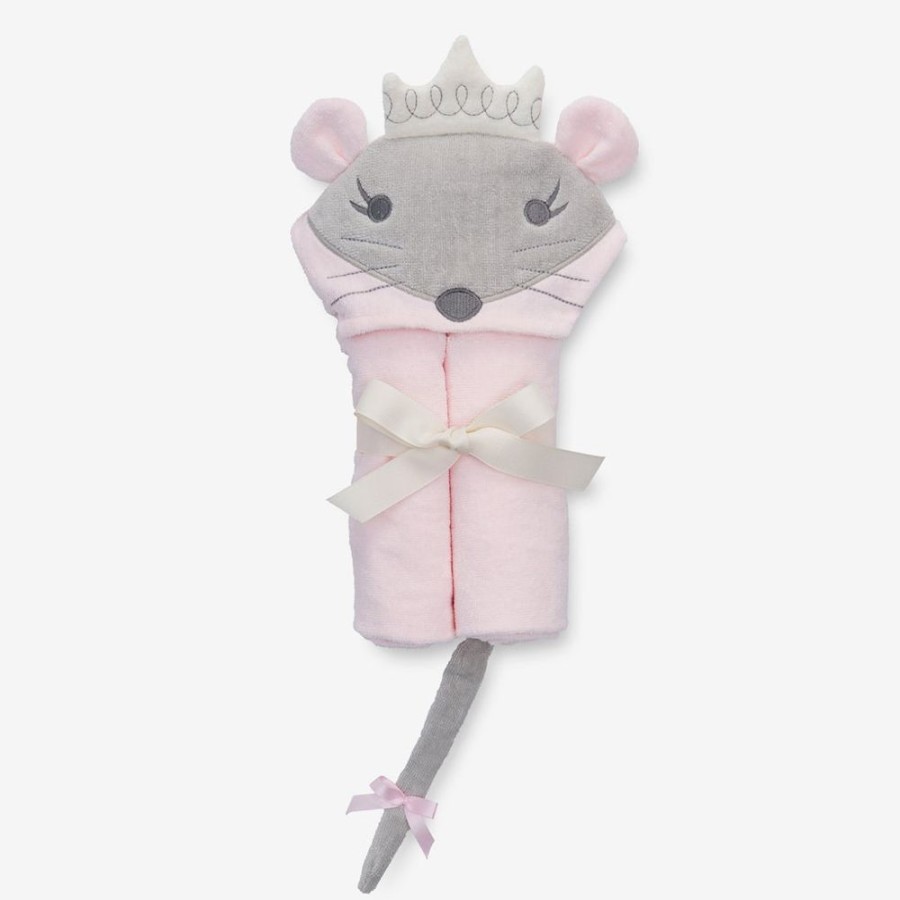 Gifts Elegant Baby | Elegant Baby Bath Wrap Pink Princess Mousie