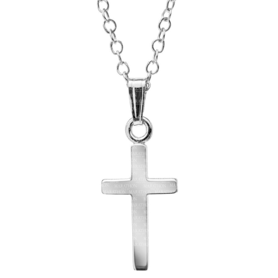 Jewelry Smyth Jewelers | Children'S Silver Cross Pendant Necklace