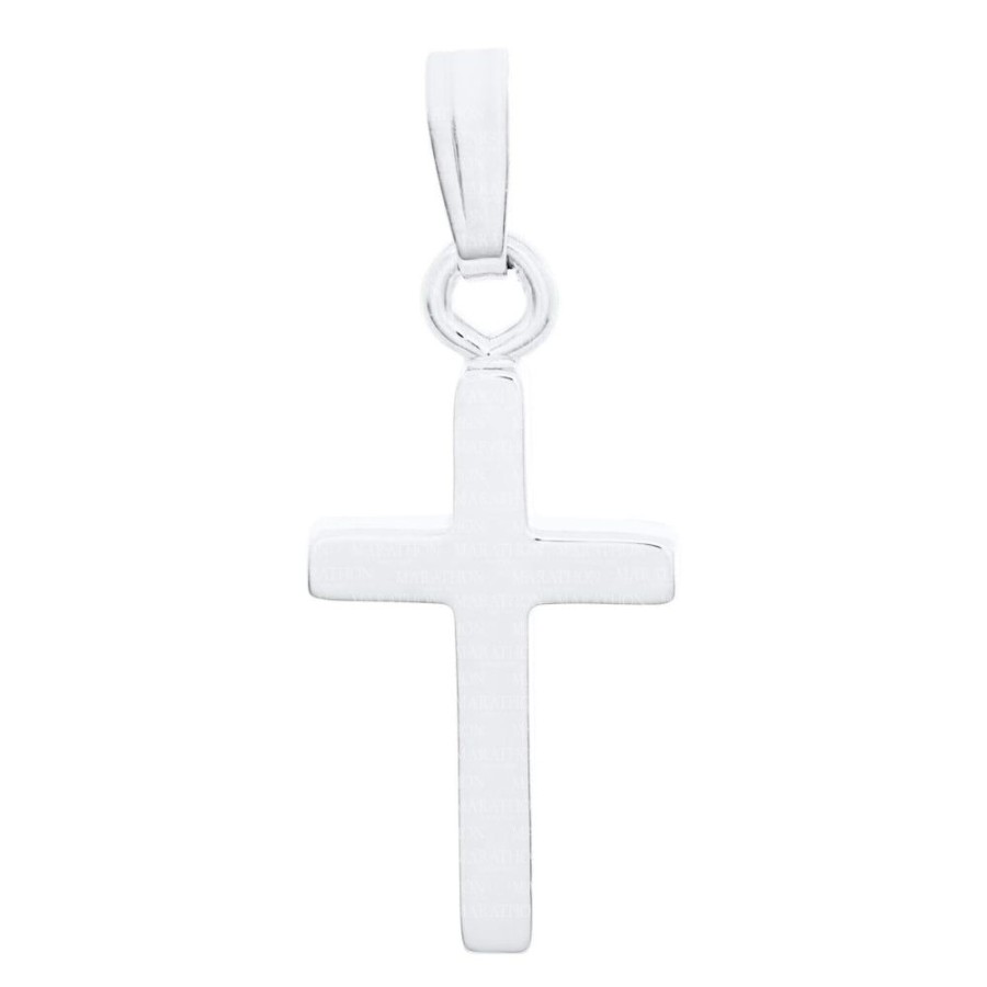 Jewelry Smyth Jewelers | Children'S Silver Cross Pendant Necklace