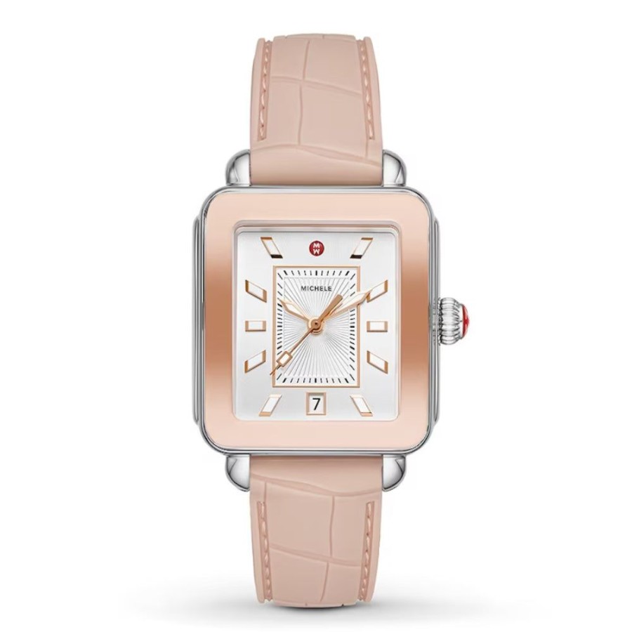 Timepieces Michele | Michele Deco Sport Two-Tone Pink Gold Watch