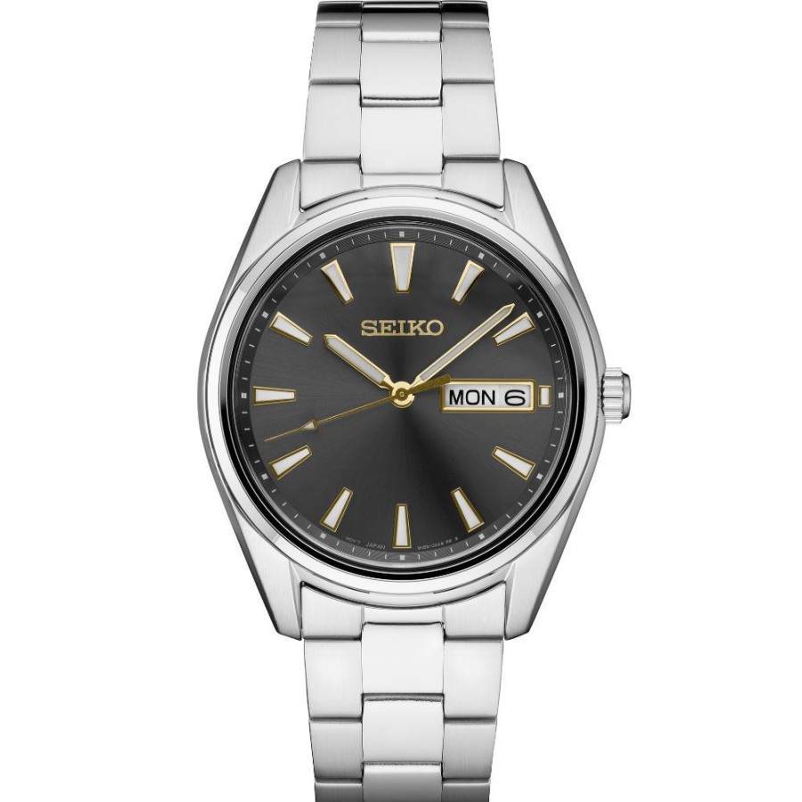 Timepieces Seiko | Seiko Essentials 40Mm Quartz Grey/Steel