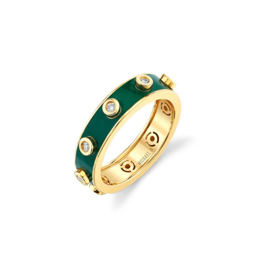 Jewelry Michael M | Michael M. Chroma Extruded Diamond Bezel Ring