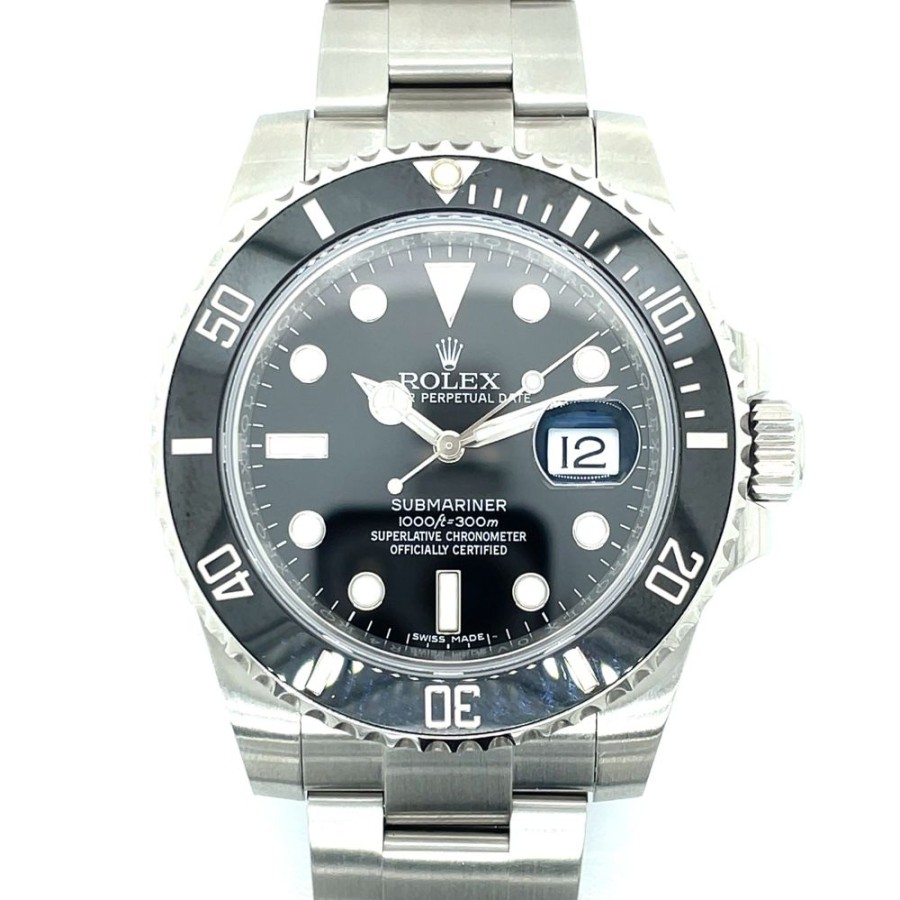 Timepieces Smyth Jewelers | Estate Gents Rolex Submariner With Black Dial In Stainless Steel