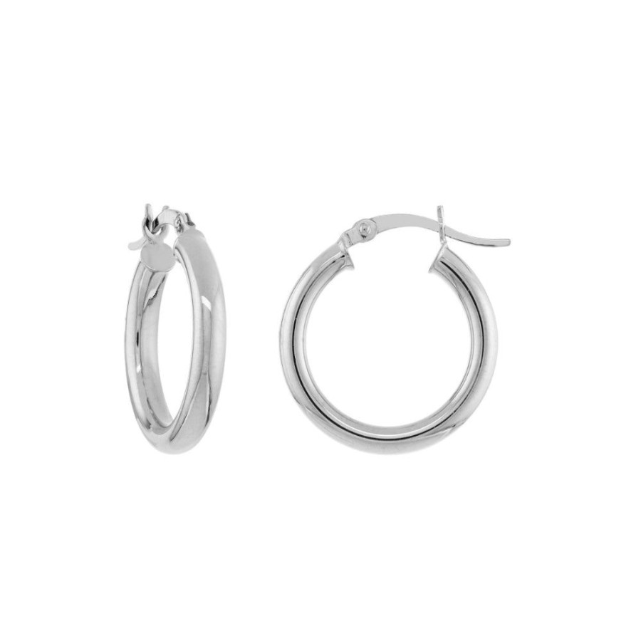 Jewelry Smyth Jewelers | 14K White Gold Hoop Earrings