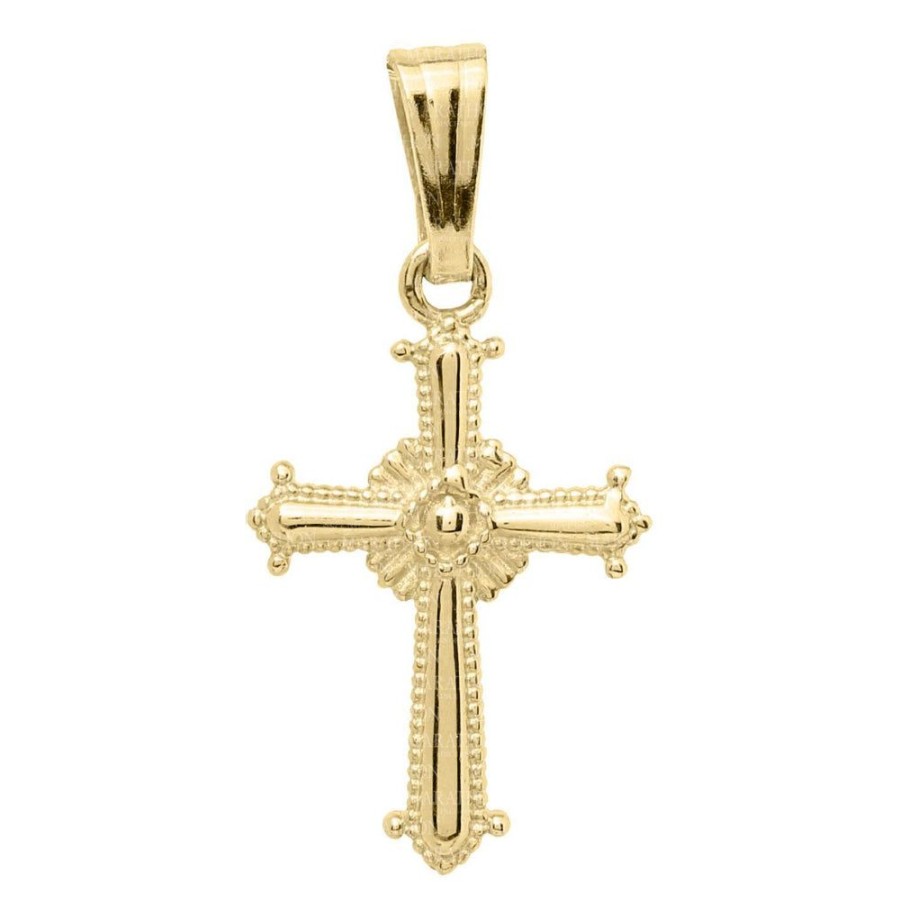 Jewelry Smyth Jewelers | Children'S 14K Beaded Cross Pendant Necklace