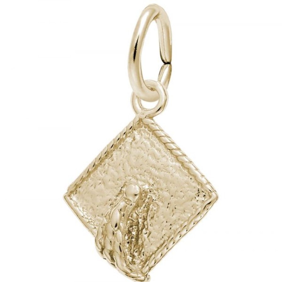 Jewelry Rembrandt | 14K Yellow Gold Graduation Cap Charm